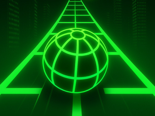 Neon Sphere Slope Challenge