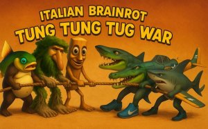 Italian Brainrot: Tung Tung Tug War - Tap Battle Online Game Arcade Game