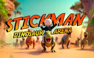 Stickman: Dinosaur Arena - Dino Squad Battle Online Arcade Game