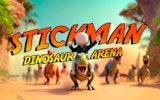 Stickman: Dinosaur Arena - Dino Squad Battle Online Arcade Game
