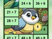 Division Bird Image Uncover Puzzle Game Online Puzzle Game