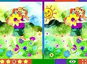 Find 5 Differences: Kids and Sun Puzzle Game - Observation Puzzle