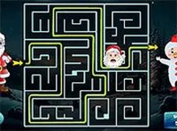 Christmas Maze Mania Puzzle Game